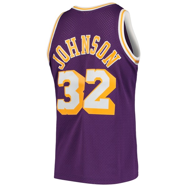 Magic Johnson Los Angeles Lakers 1984/85 Hardwood Classics Swingman Jersey - Purple/Gold