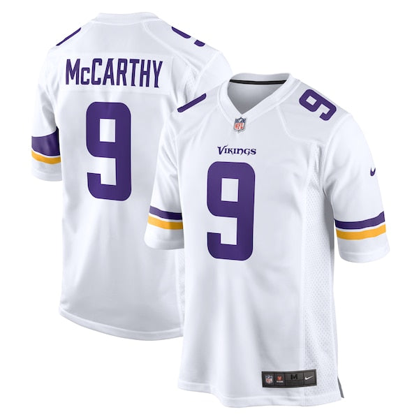 J.J. McCarthy Minnesota Vikings Nike Game Jersey -  White/Purple
