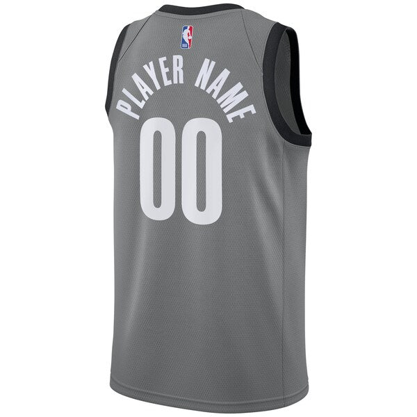 Brooklyn Nets Jordan Brand Swingman Custom Jersey - Statement Edition - Gray