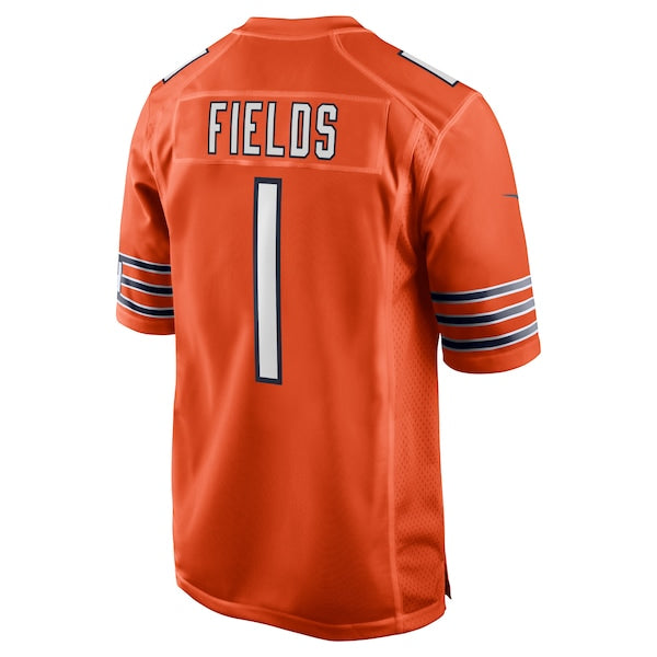 Justin Fields Chicago Bears Nike Player Game Jersey - Orange/White