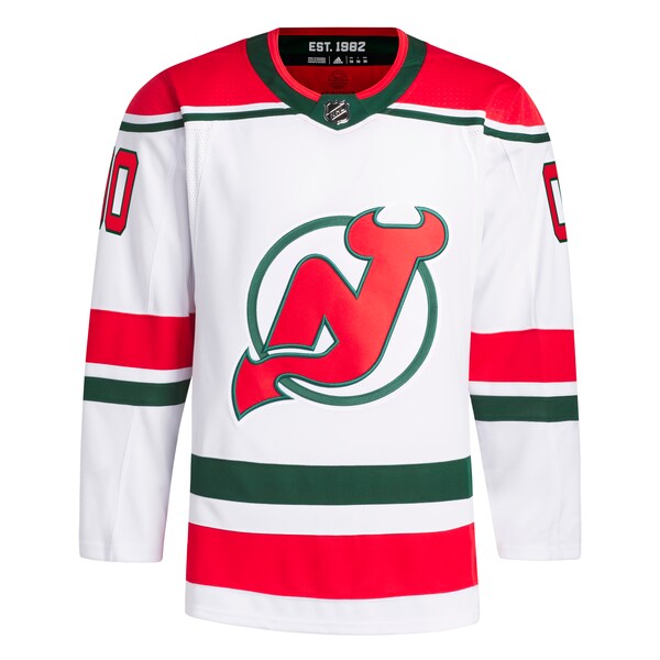New Jersey Devils adidas  W Anniversary Heritage Primegreen Authentic Custom Jersey - White