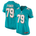 Eric Fisher Miami Dolphins Nike Women's Home Game Player Jersey - Aqua