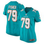 Eric Fisher Miami Dolphins Nike Women's Home Game Player Jersey - Aqua