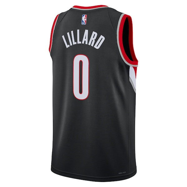 Damian Lillard Portland Trail Blazers Nike Unisex Swingman Jersey - Icon Edition - Black/White