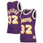 Magic Johnson Los Angeles Lakers Women's Hardwood Classics 1984/85 Swingman Jersey - Purple