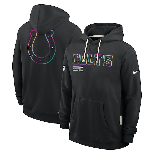 Indianapolis Colts Nike 2025 NFL Crucial Catch Sideline Standard Issue Dri-FIT Hoodie - Black