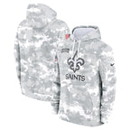 New Orleans Saints Nike 2024 Salute to Service Club Fleece Pullover Hoodie - Arctic Camo