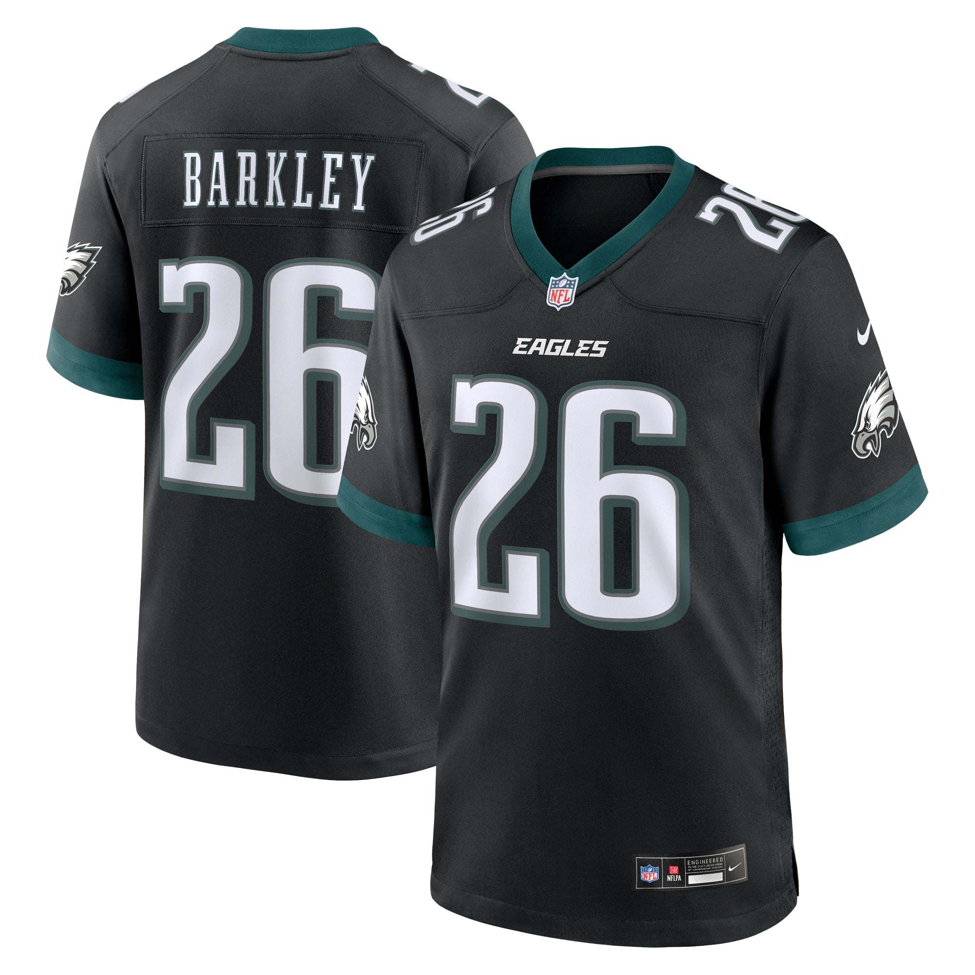 Saquon Barkley Philadelphia Eagles Nike Alternate Game Jersey -  Kelly Green/Black/Green/White