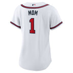 Atlanta Braves Nike Women's #1 Mom Home Replica Jersey - White