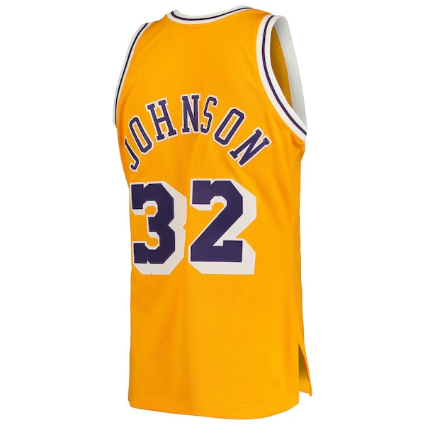 Magic Johnson Los Angeles Lakers 1984/85 Hardwood Classics Authentic Jersey - Gold/Purple