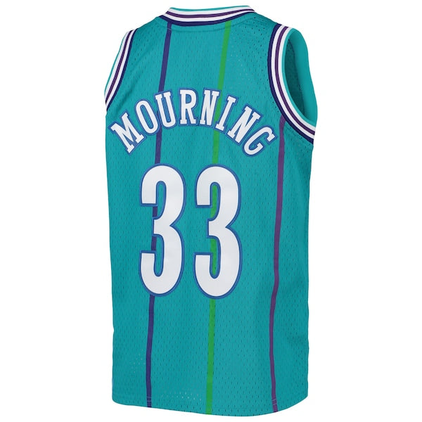 Alonzo Mourning Charlotte Hornets Youth 1992/93 Hardwood Classics Swingman Jersey - Teal