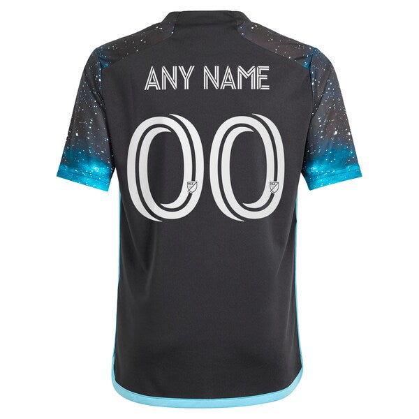 Minnesota United FC adidas Youth 2024 Starry Night Replica Custom Jersey - Black