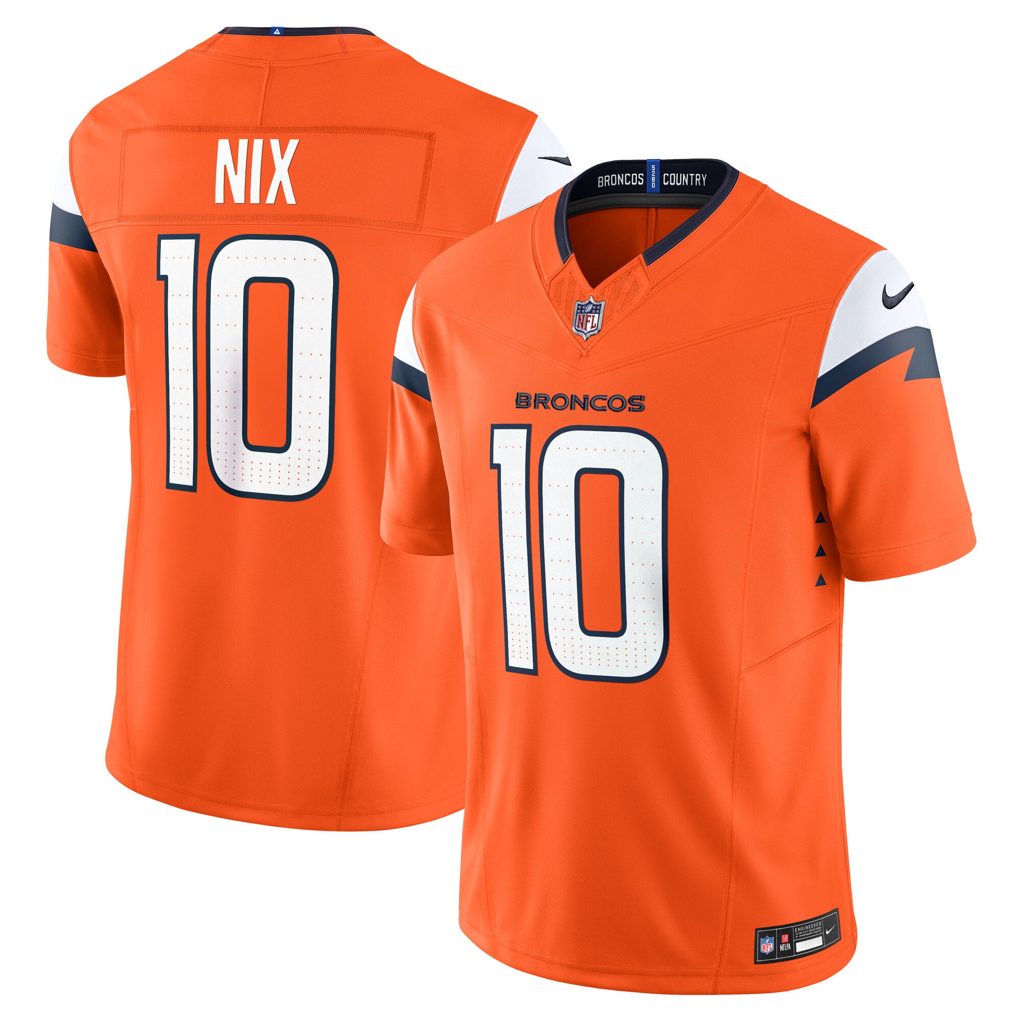 Bo Nix Denver Broncos Nike Alternate  Vapor F.U.S.E. Limited Jersey - Navy/Orange
