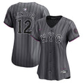 Francisco Lindor New York Mets Nike Women's 2024 City Connect Limited Player Jersey - Graphite