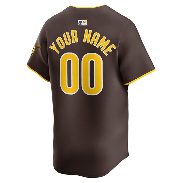 San Diego Padres Nike Away Limited Custom Jersey - Brown