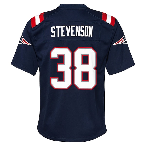 Rhamondre Stevenson New England Patriots Nike Youth Team Player Game Jersey - Navy