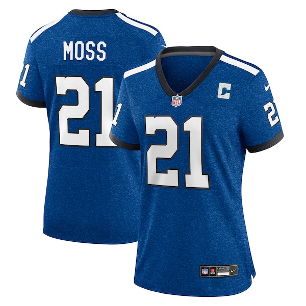 Zack Moss Indianapolis Colts Nike Women's Indiana Nights Alternate Game Jersey - Royal/Royal