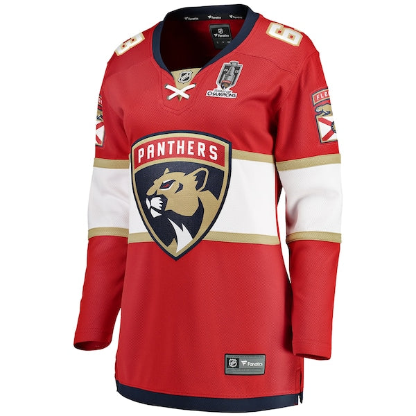 Brad Marchand Florida Panthers  Women's 2025 Stanley Cup Champions Breakaway Jersey - Red