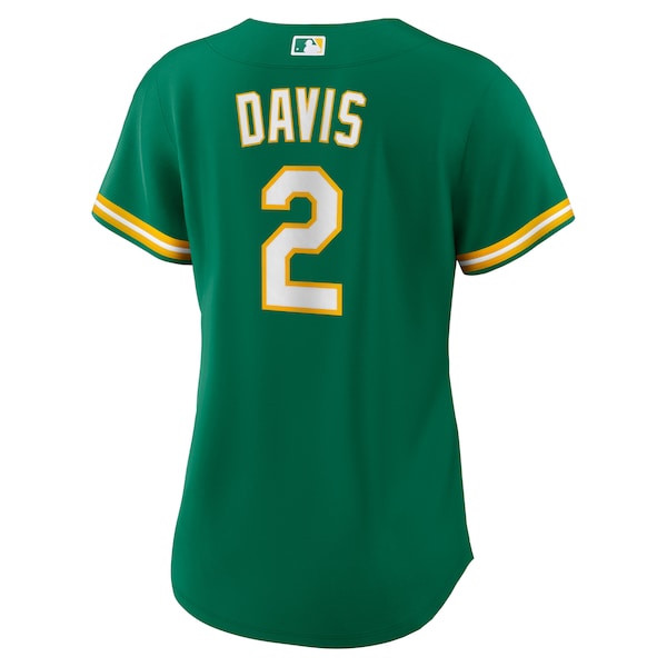 Khris Davis Oakland Athletics Nike Women's Alternate Replica Player Jersey - Green/White