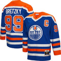 Wayne Gretzky Edmonton Oilers Big & Tall 1986 Captain Patch Blue Line Player Jersey - Royal