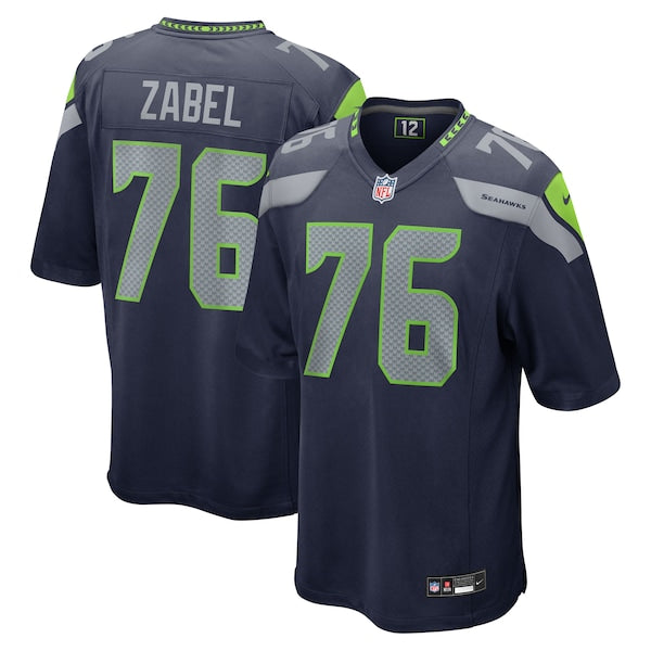 Grey Zabel Seattle Seahawks Nike 2025 NFL Draft First Round Pick Game Jersey - College Navy