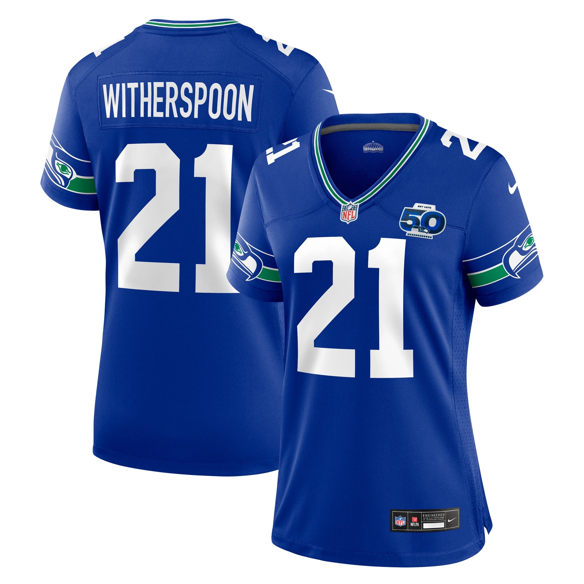 Devon Witherspoon Seattle Seahawks Nike Women's Team 50th Season Game Jersey - College Navy/Royal