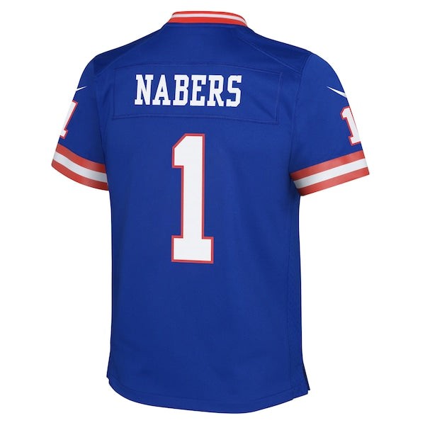 Malik Nabers New York Giants Nike Youth Alternate Game Jersey - Royal