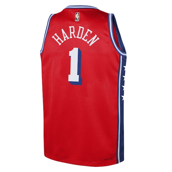 James Harden Philadelphia 76ers Jordan Brand Youth Swingman Jersey - Statement Edition - Red