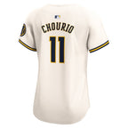 Jackson Chourio Milwaukee Brewers Nike Women's Home Limited Player Jersey - Cream