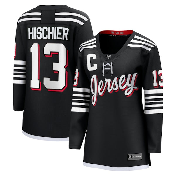 Nico Hischier New Jersey Devils  Women's Alternate Premier Breakaway Player Jersey - Black