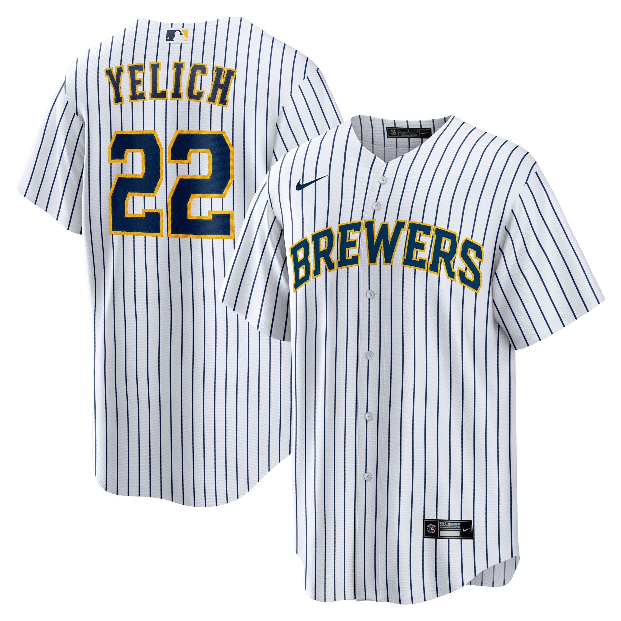 Christian Yelich Milwaukee Brewers Nike Alternate Replica Player Jersey - Gray/Cream/Navy/White