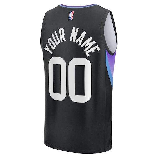 Utah Jazz  Fast Break Custom Jersey - Statement Edition - Black