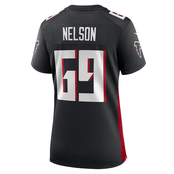 Jack Nelson Atlanta Falcons Nike Women's Team Game Jersey -  Black