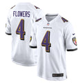 Zay Flowers Baltimore Ravens Nike  Game Jersey -  White/Black