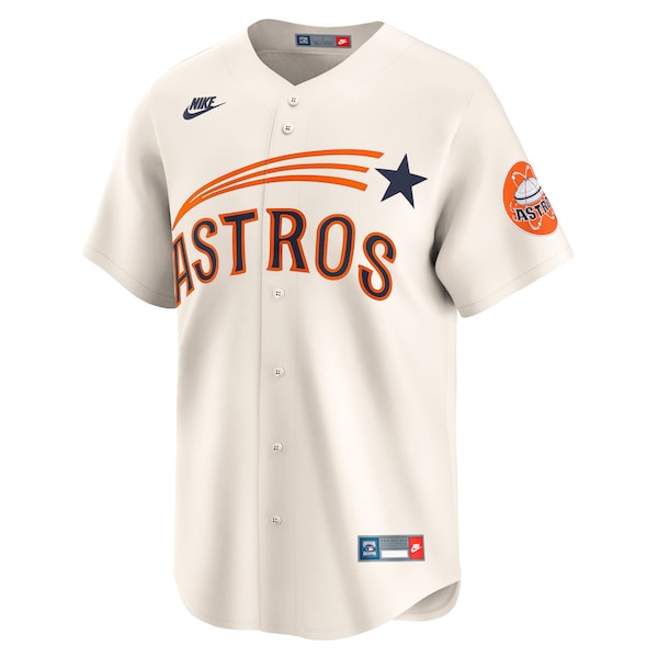 Houston Astros Nike Cooperstown Collection Limited Jersey - Cream