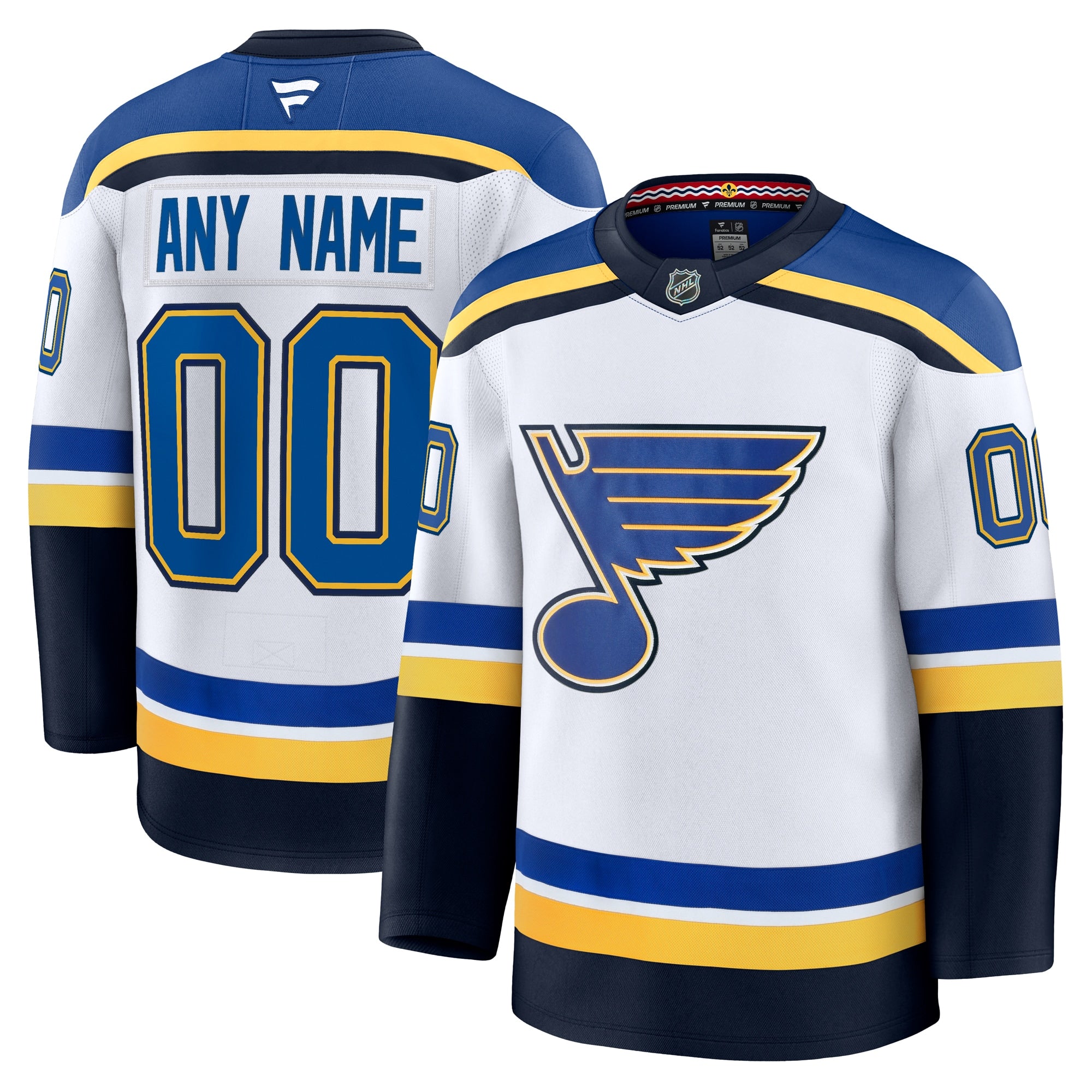 St. Louis Blues  Home Premium Custom Jersey - Blue/White