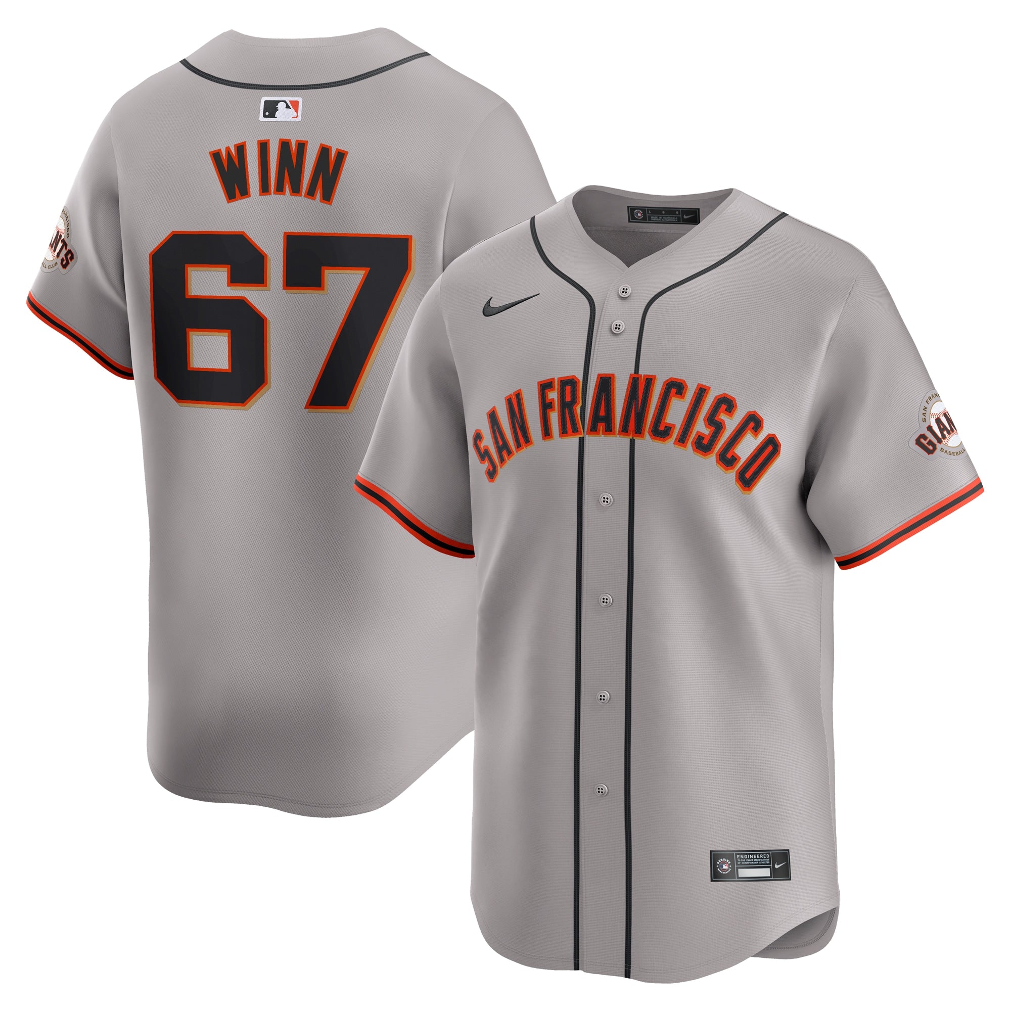Keaton Winn San Francisco Giants Nike Home Limited Player Jersey - Cream/Gray