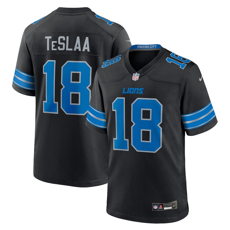 Isaac TeSlaa Detroit Lions Nike Alternate Game Player Jersey - Blue/Black