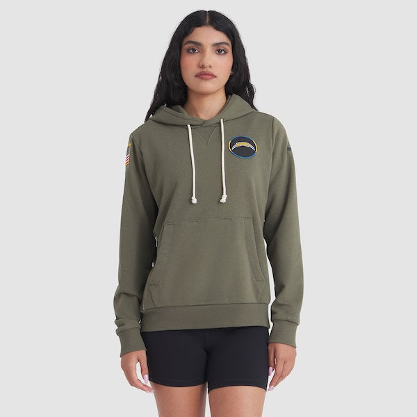 Los Angeles Chargers Nike Women's 2025 Salute to Service Sideline Standard Issue Dri-FIT Hoodie - Olive