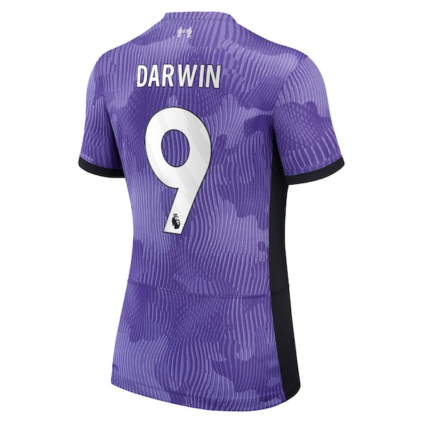 Darwin Núñez Liverpool Nike Women's 2023/24 Third Stadium Replica Player Jersey - Purple