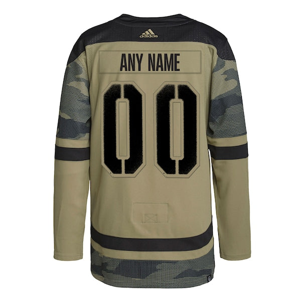 Calgary Flames adidas Logo Military Appreciation Team Authentic Custom Practice Jersey - Camo