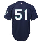 Ichiro Suzuki Seattle Mariners  Youth Cooperstown Collection Mesh Batting Practice Jersey - Navy