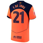 Frenkie de Jong Barcelona Nike 2025/26 Third Authentic Player Jersey - Orange