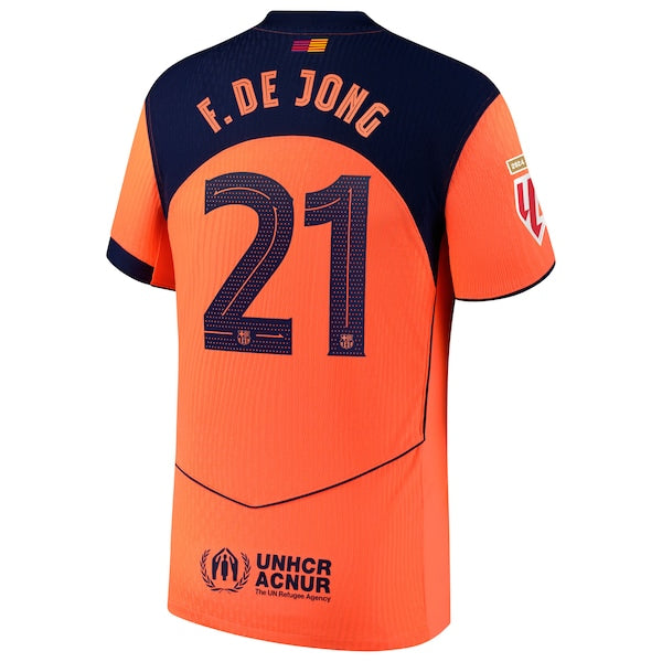 Frenkie de Jong Barcelona Nike 2025/26 Third Authentic Player Jersey - Orange