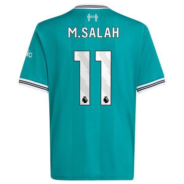 Mohamed Salah Liverpool adidas Youth 2025/26 Third Replica Player Jersey - Green/Red