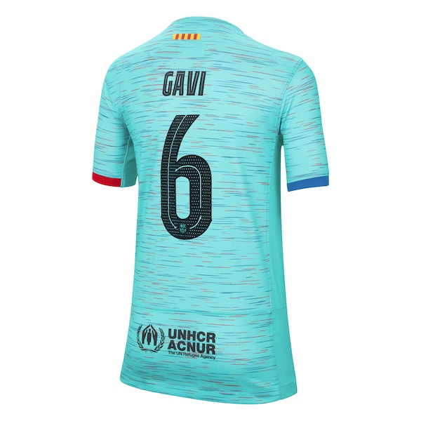 Gavi Barcelona Nike Youth 2023/24 Third Replica Jersey - Aqua