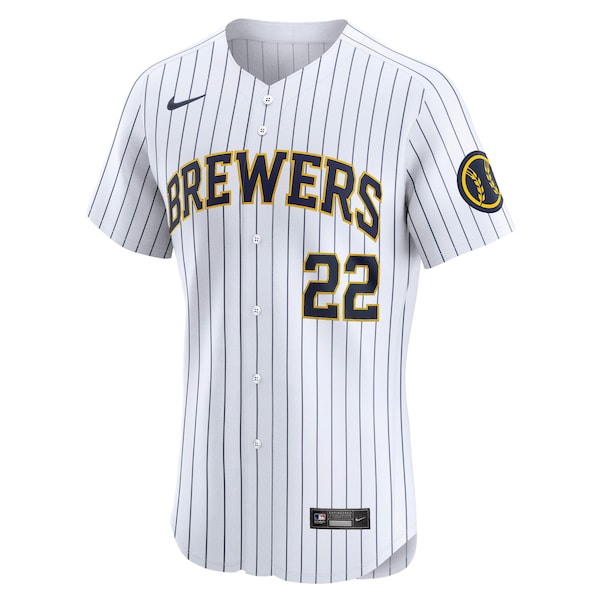 Christian Yelich Milwaukee Brewers Nike Alternate Alternate Elite Player Jersey - White