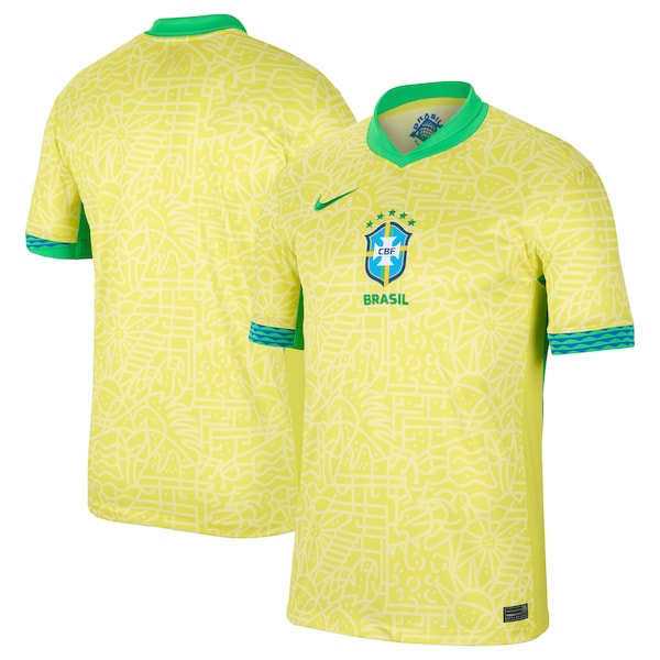 Brazil National Team Nike 2024 Home Stadium Replica Jersey – Yellow