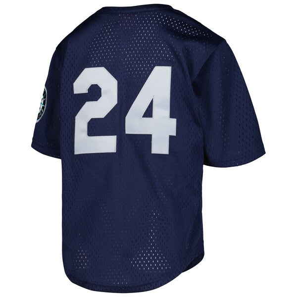 Ken Griffey Jr. Seattle Mariners Youth Cooperstown Collection Mesh Batting Practice Jersey - Navy