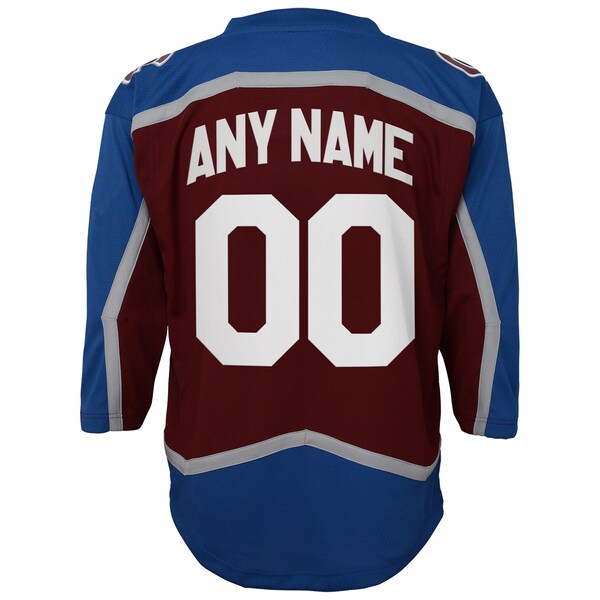 Colorado Avalanche Youth Home Custom Replica Jersey - Burgundy